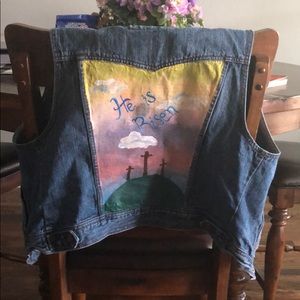Hand painted jean jacket